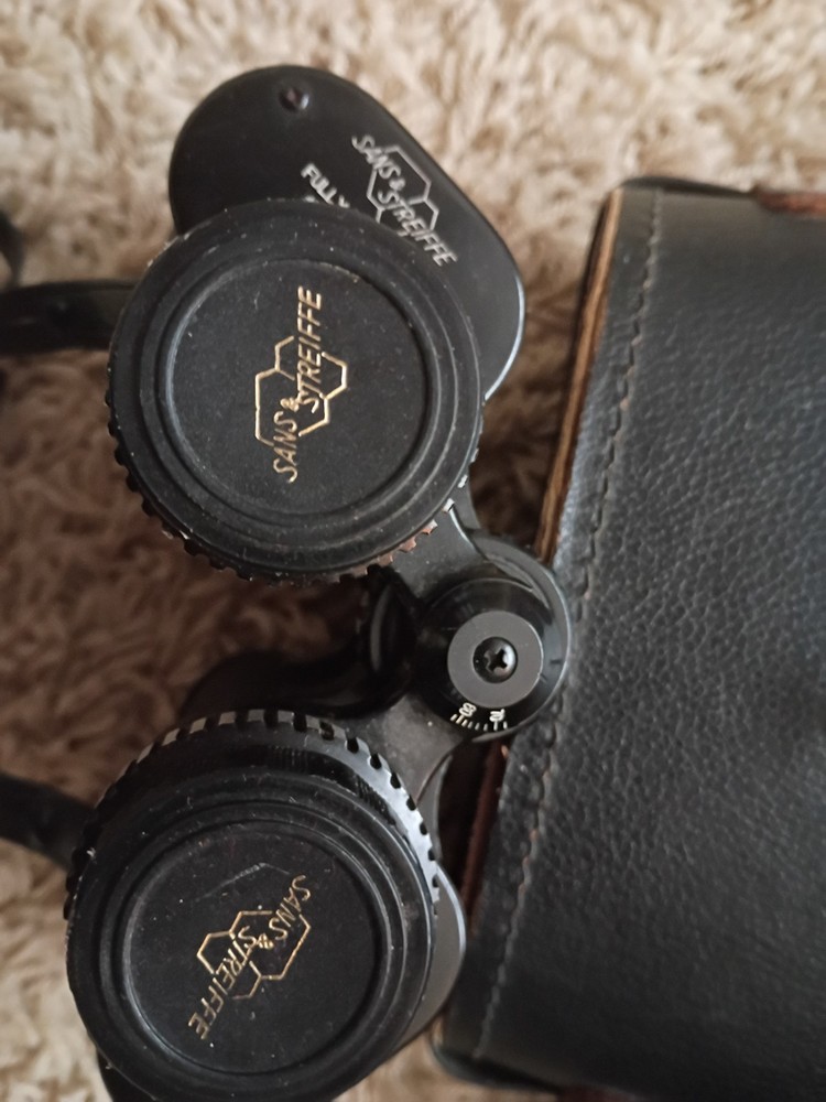 sans & streiffe binoculars with case vintage good condition