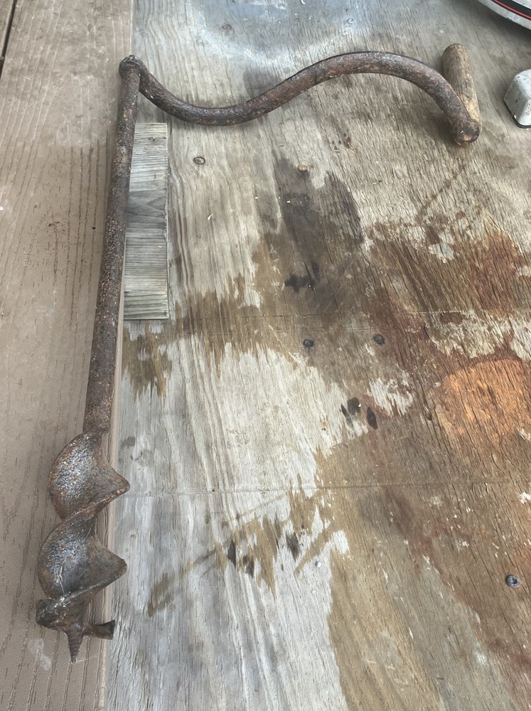 Vintage Handle Auger Bit,  2” Hole