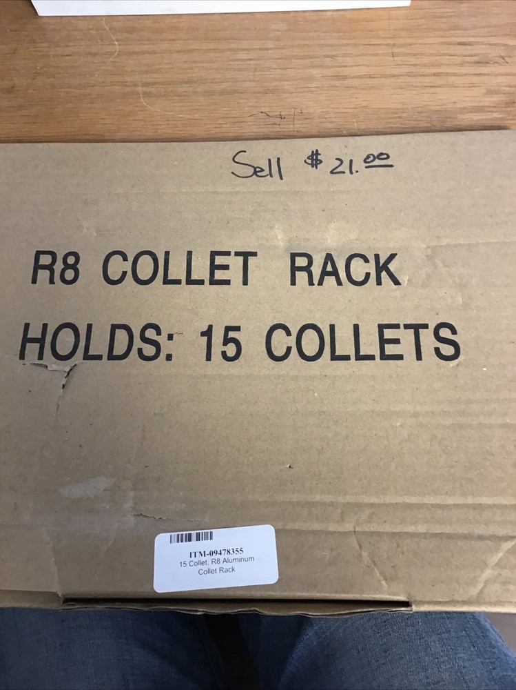 R8 COLLET RACK HOLDS 15 COLLETS