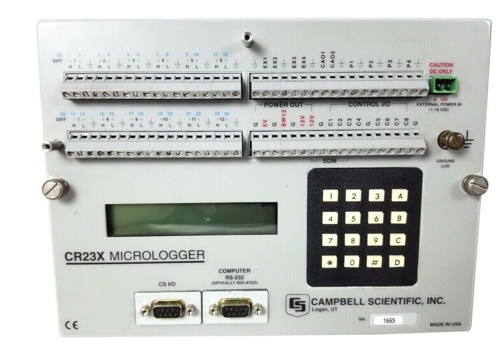4MB Campbell Scientific CR23X Datalogger - Extended Temp - Fully Tested