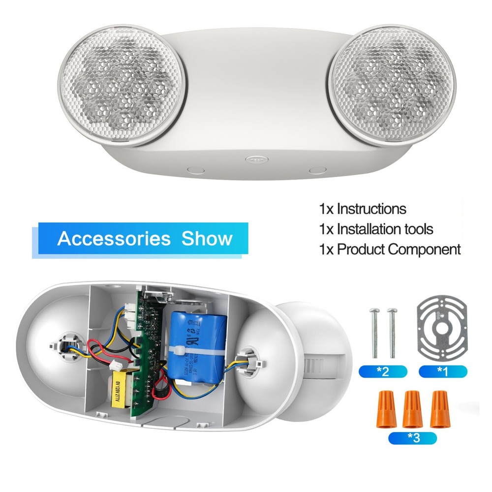 UL Listed-18 Packs Led emergency light with Exit Lights Battery Backup for Home.