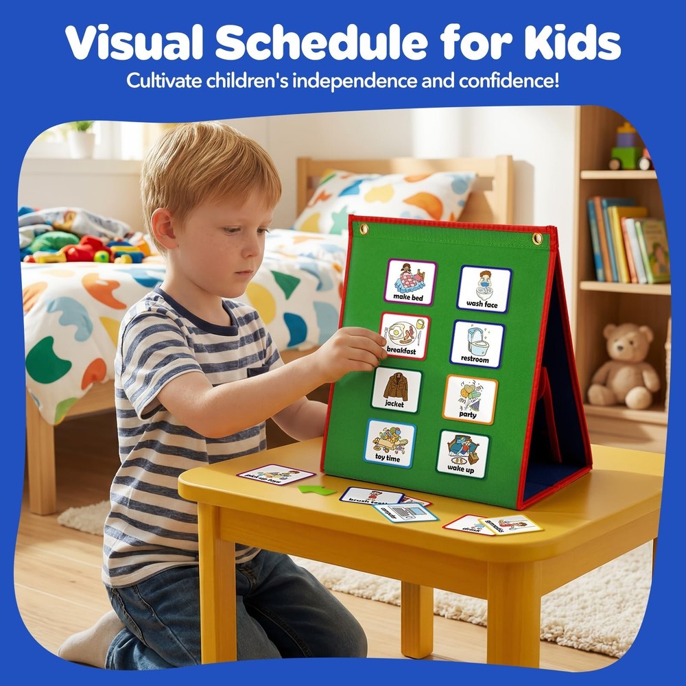 Torlam Visual Schedule for Kids Chore Chart, Morning Bedtime Routine Chart fo...