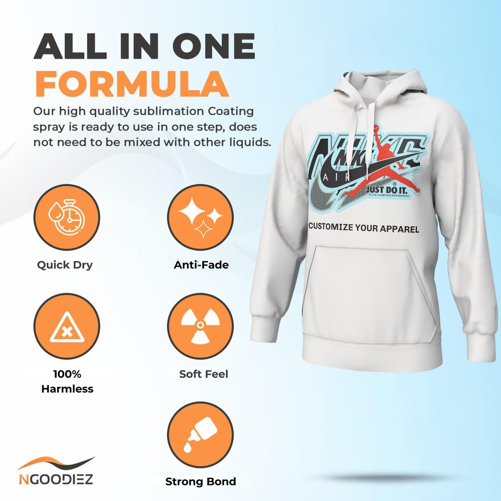 Sublimation Spray for Cotton T-Shirts & Polyester | Complete Kit with Extra N...