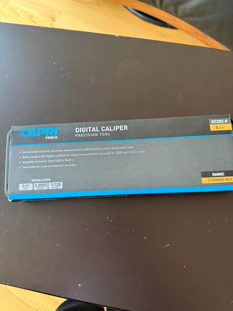 Capri Tools CP20002 Platinum Series Fractional Digital Caliper with Extra Large