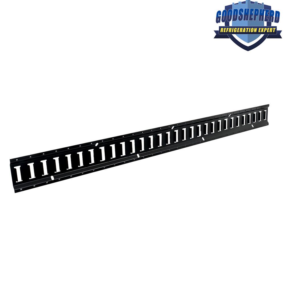 Black E Track Tie Down Rail Kit 5' E Track 8Pcs Bar Rails Powder Coated Steel