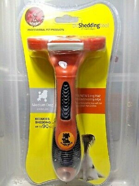 Professional Deshedding Tool Comb 2.1 Edge Medium Dog 20lb+ Long FUR Remover