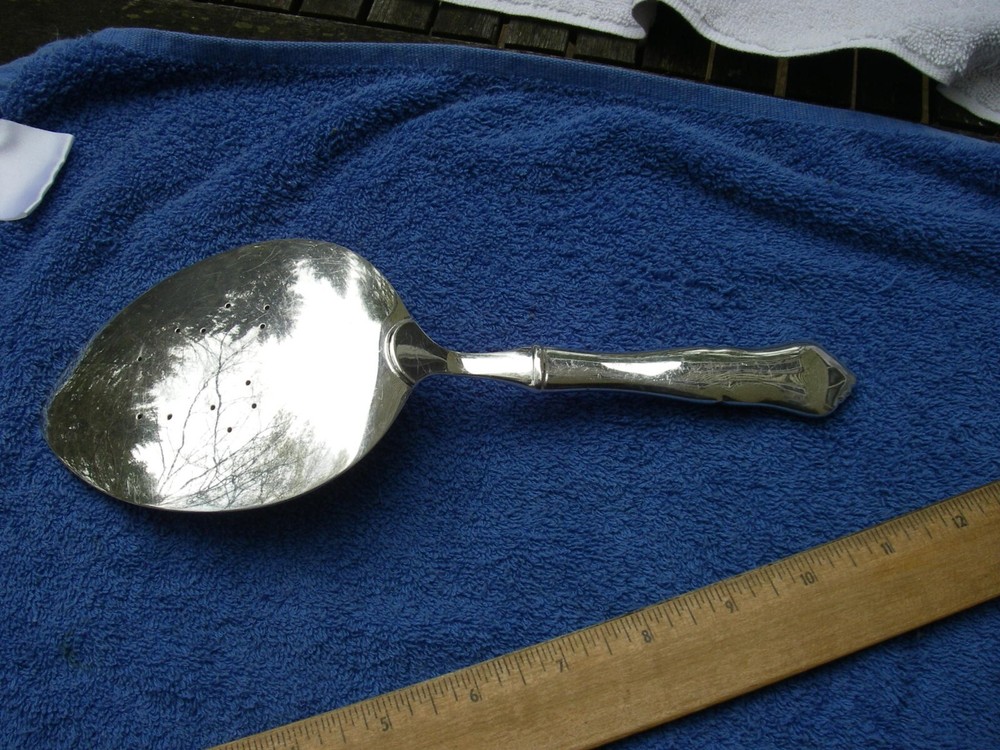 Fine MARTHINSEN Norway 830S MARTHA Pattern FISH SERVER-SILVER BLADE-Hollow Hndle