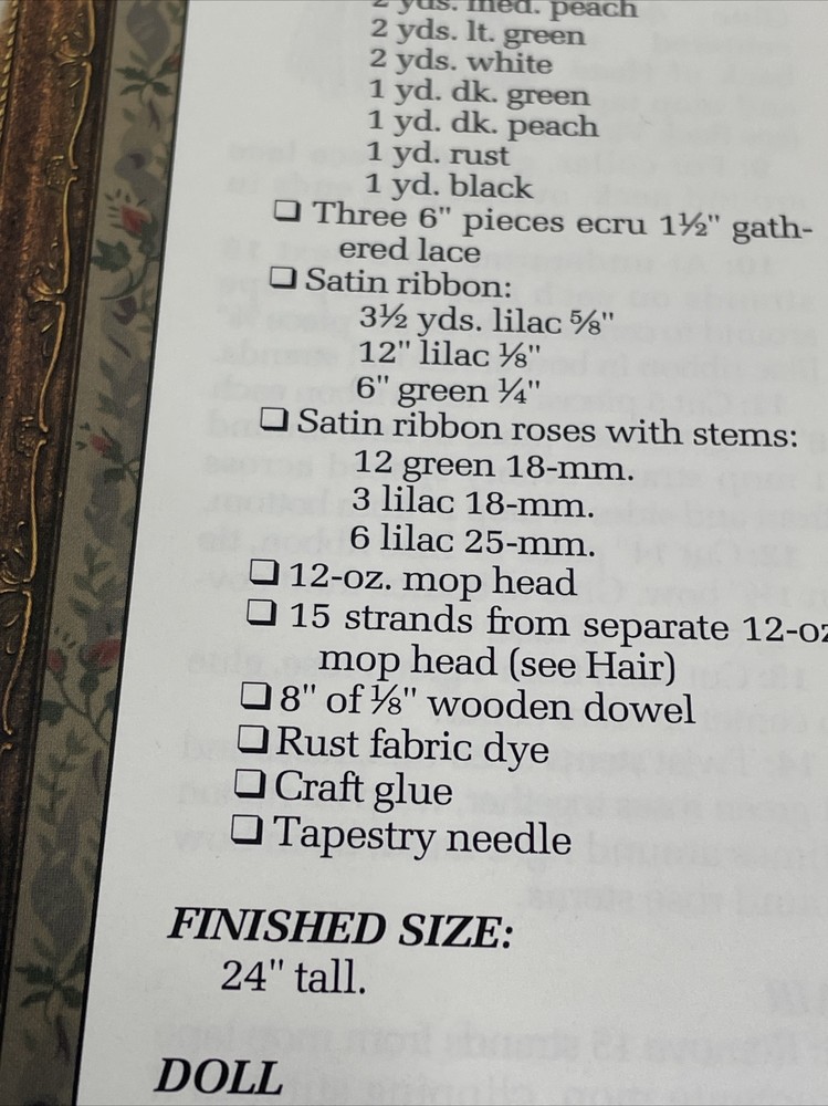 Mop Doll Annie's Attic Plastic Canvas Pattern