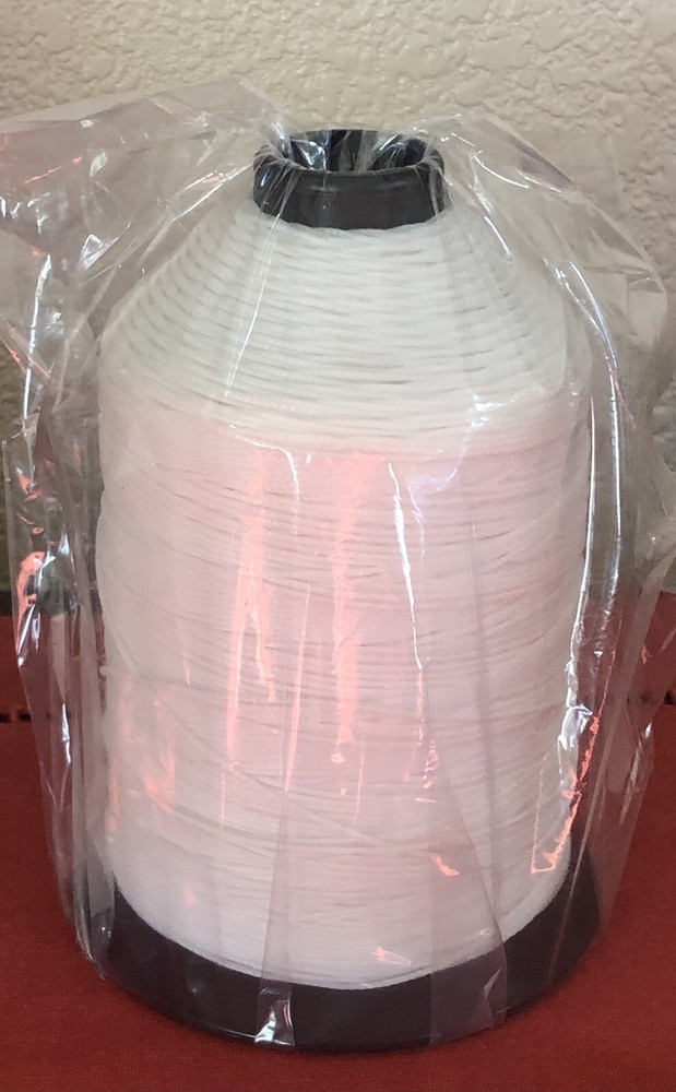 SIZE 554 Bonded Polyester Thread -White 1 Pound Cone BRAND NEW