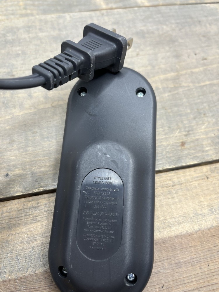 Sunbeam Style AA85 3-Prong Electric Heated Throw Blanket Controller Power Cord