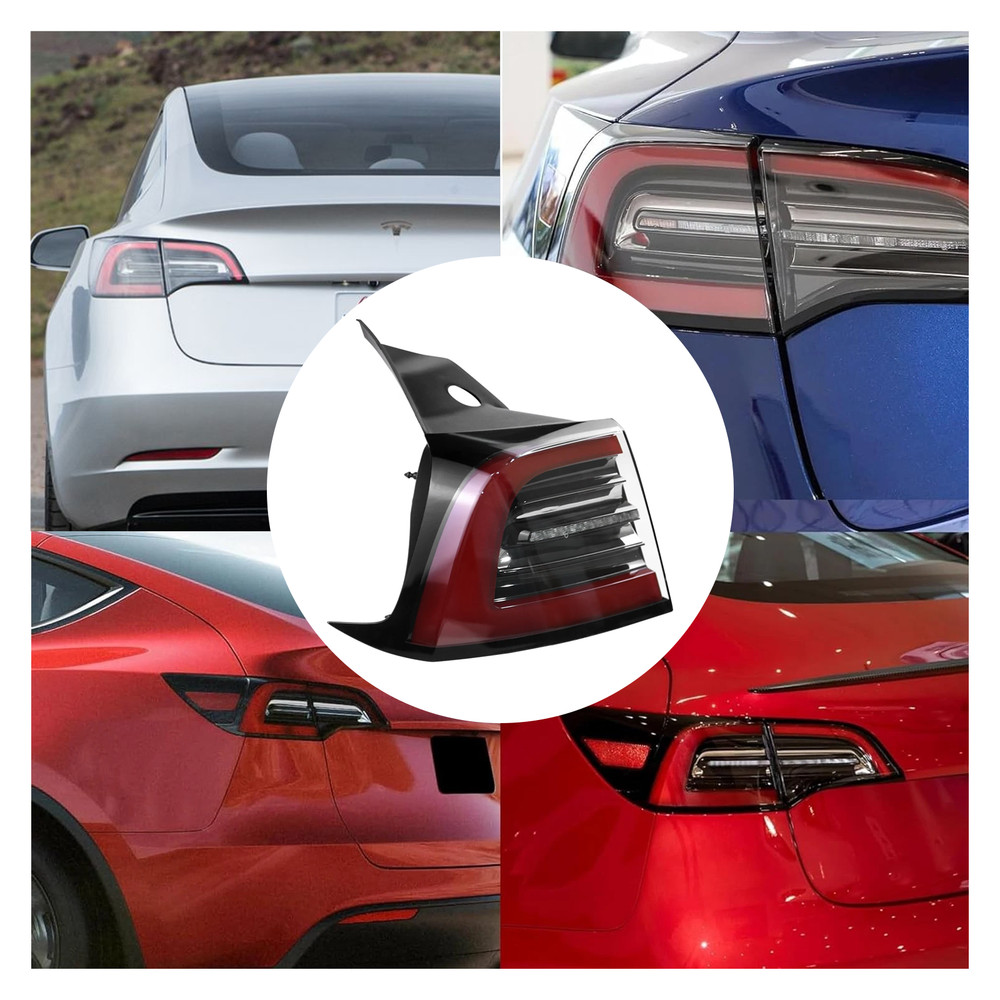 3pin For 2017-2023 Tesla Model 3 LED Outer Rear Tail light Lamp Left Driver Side