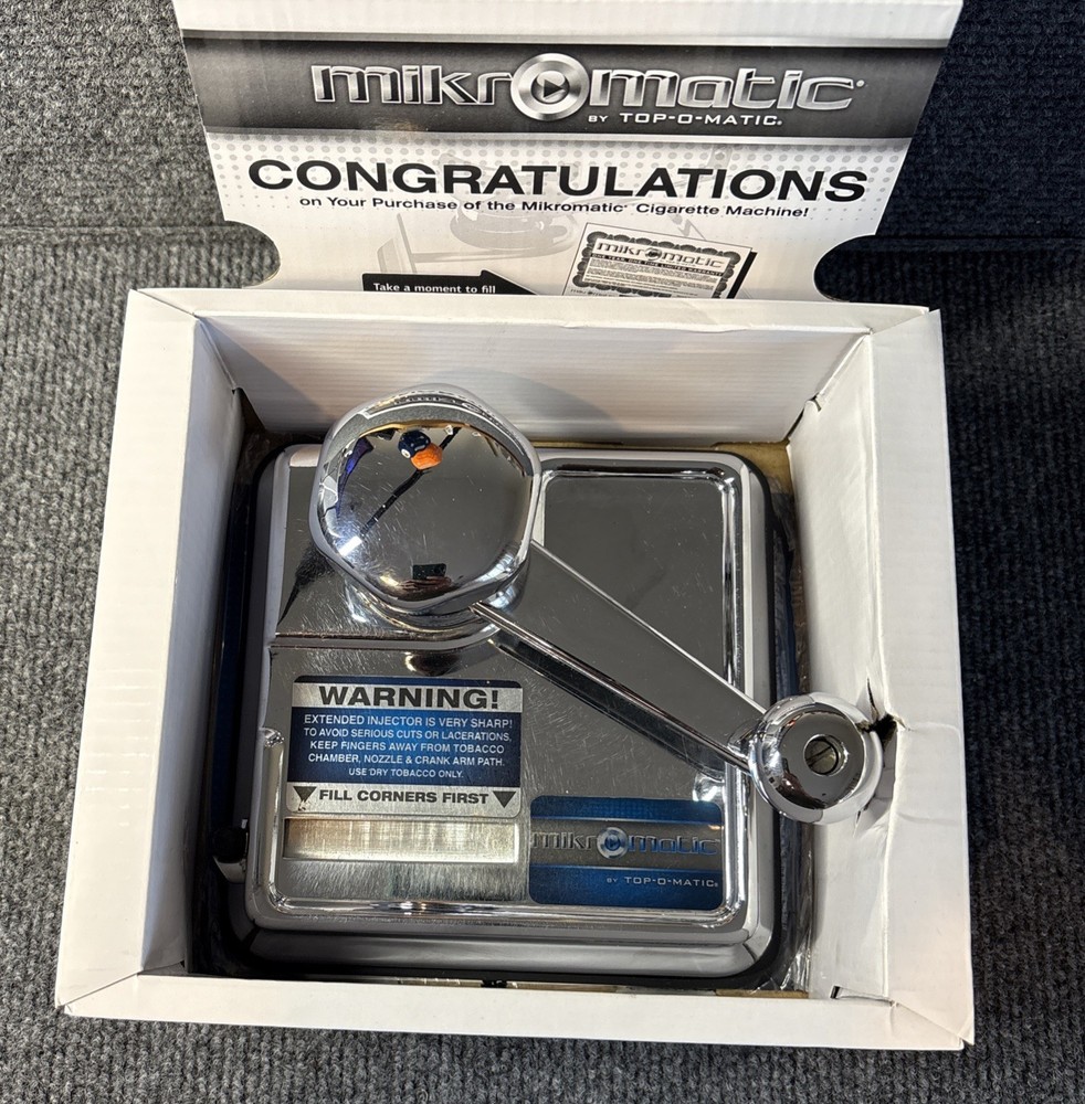 MikrOmatic TOP-O-Matic King Size Cigarette Machine - Open Box Used