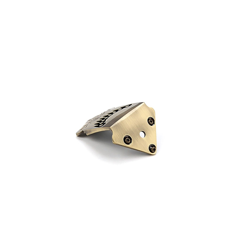 8 String Mandolin Tailpiece Feather Pattern Metal Bronze Color Mandolin