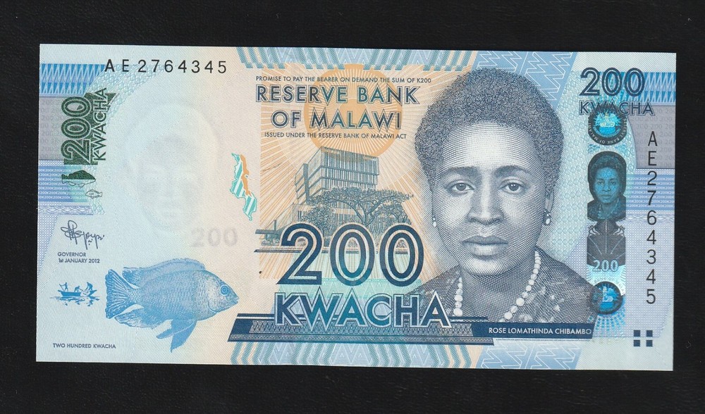 Malawi 200 Kwacha 2012 P 60 UNC