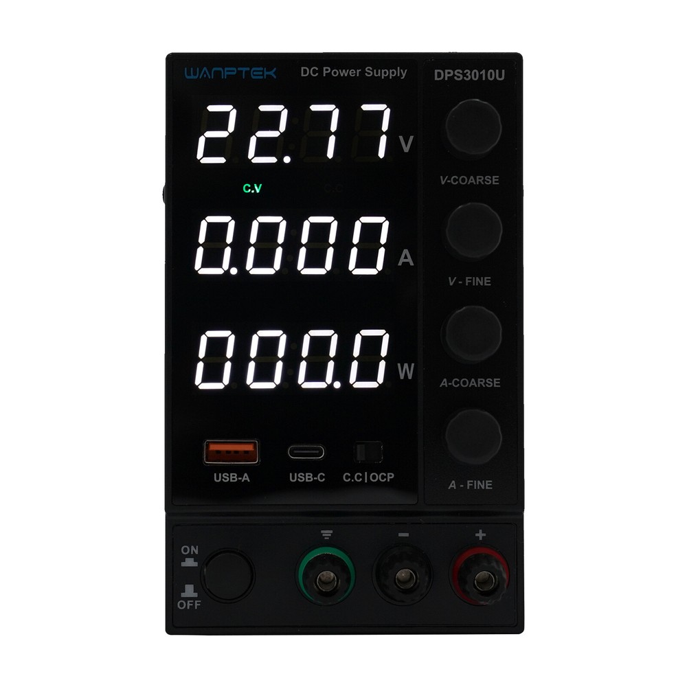 DC 0-30V 0-10A Power Supply Lab Variable Adjustable Regulated Bench Switching