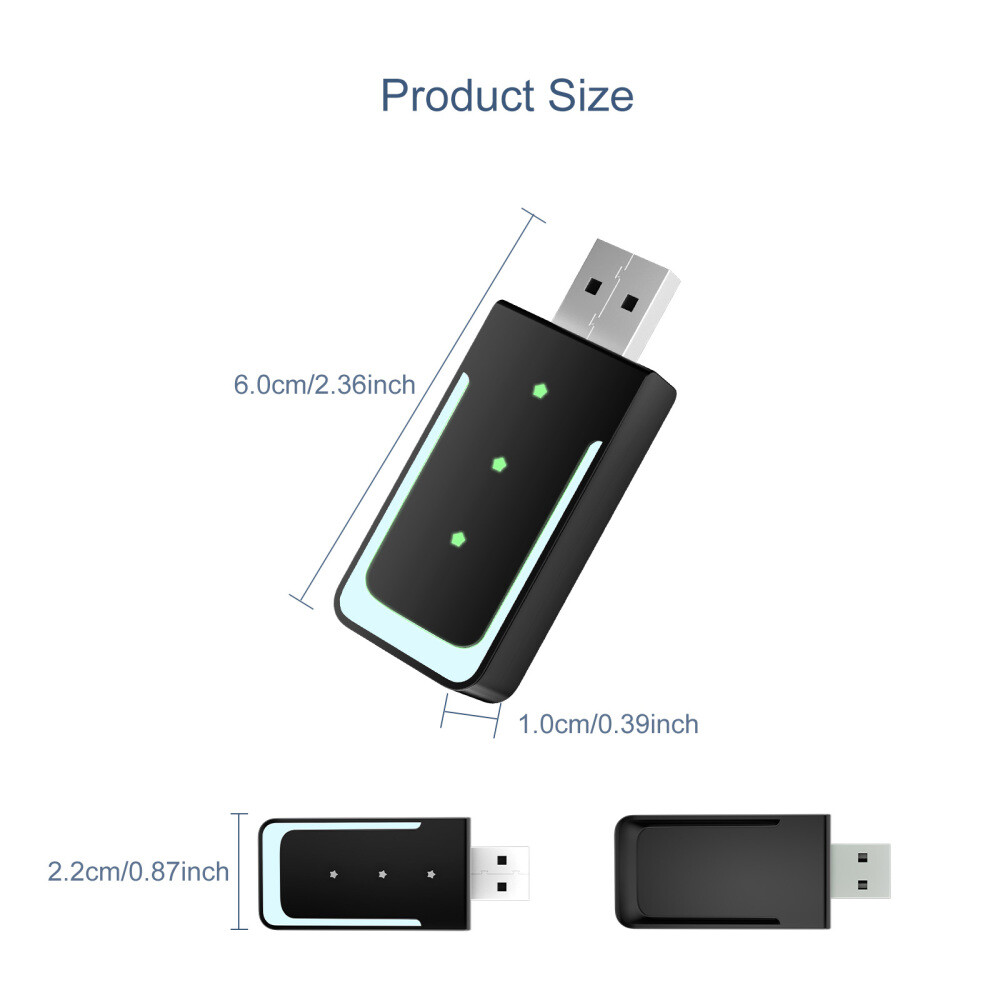 2 IN 1 Wireless Apple Caplay & Android Auto Adapter Box USB Car Dongle Plug&Play