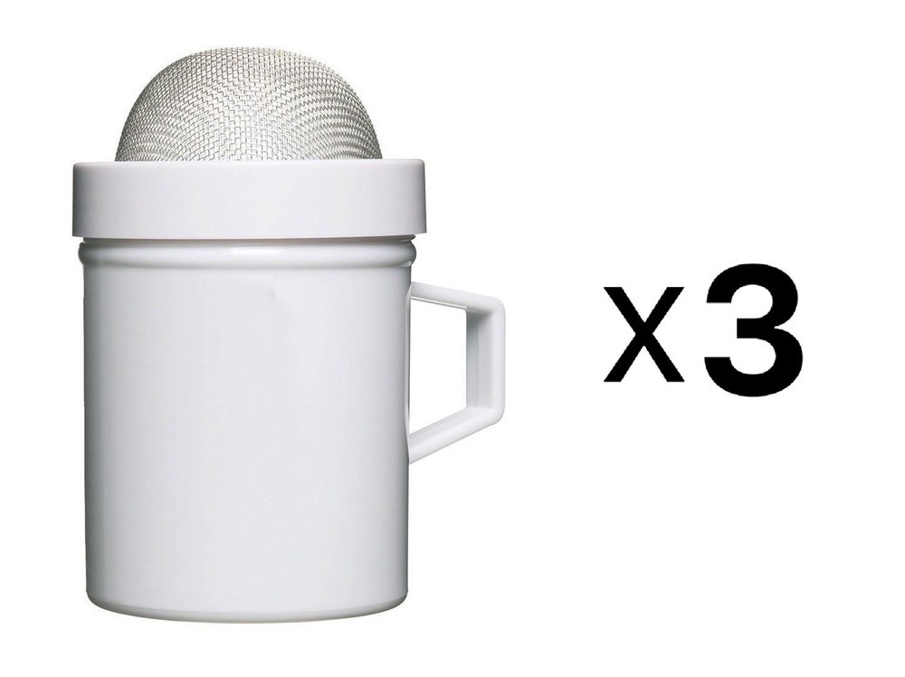 Norpro Multipurpose Shaker w/ Mesh Screen and Lid 1 Cup Capacity (3-Pack)