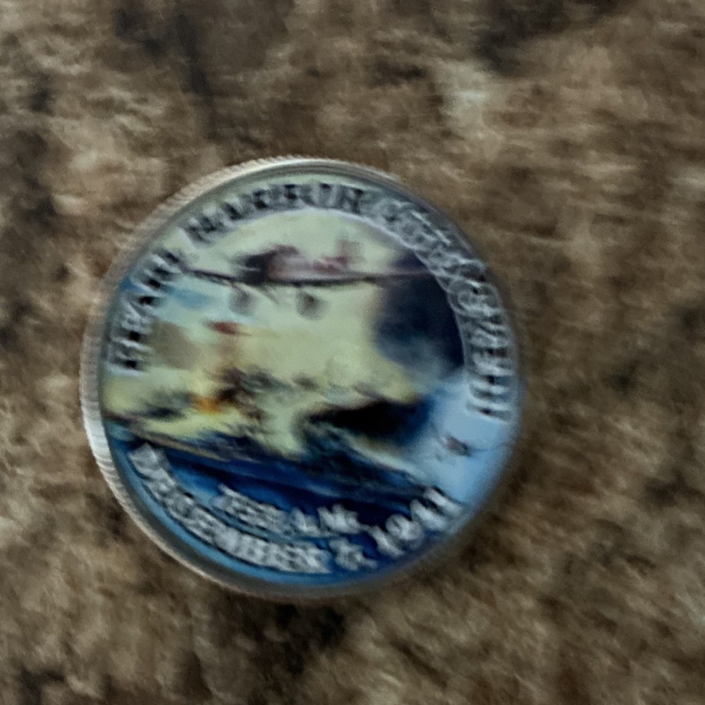 Pearl Harbor Commemorative Multicolor Half Dollar Coin Uncirculated Uncertified