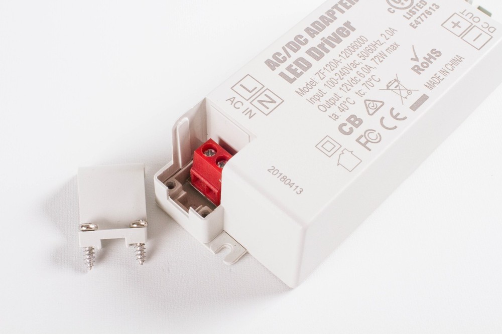 UL Listed 12v 72W LED LIGHT driver low profile FOR Light STRIP MODULE SHOWCASE