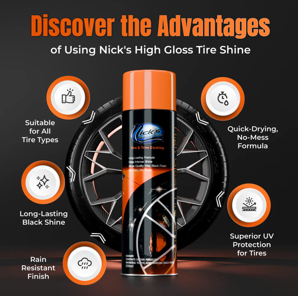 Tire Shine High Gloss 12 Pack