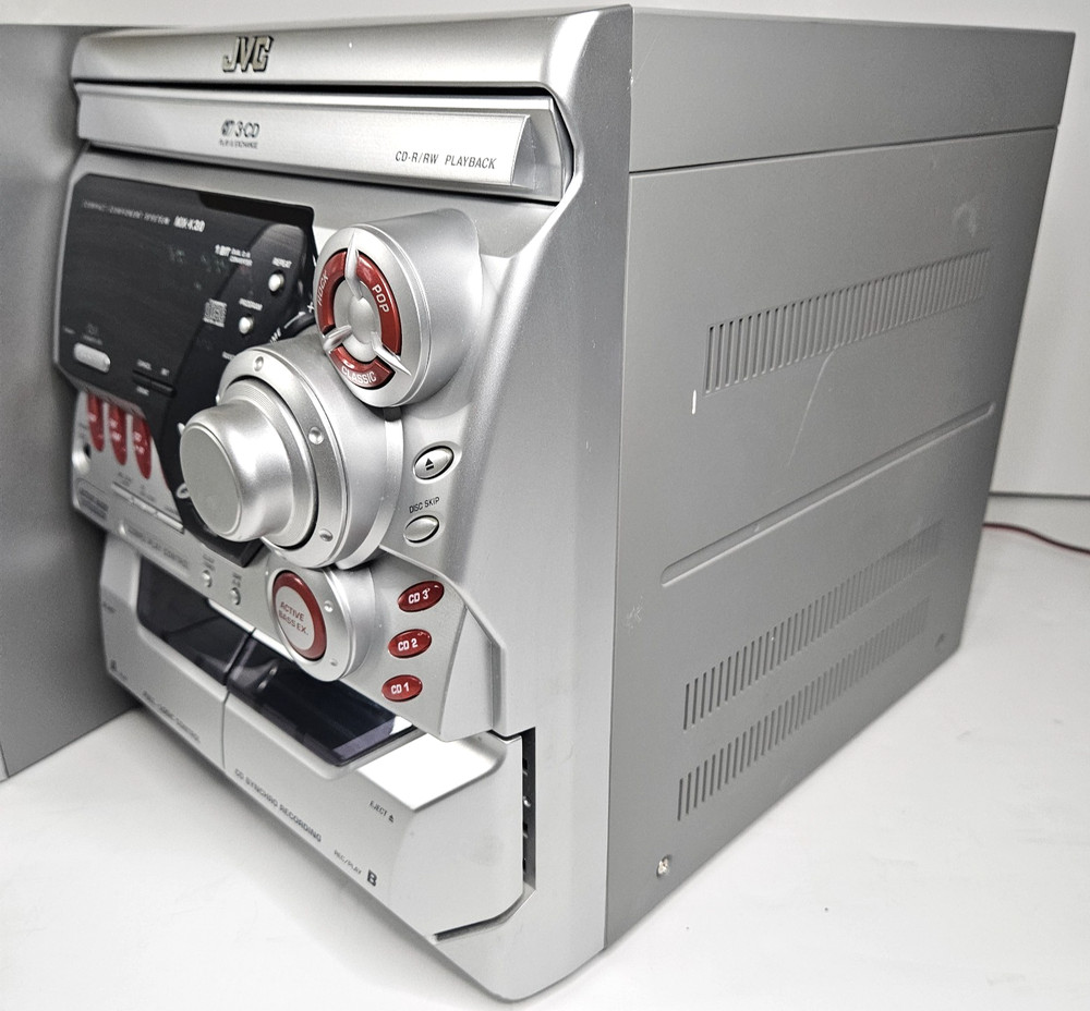 JVC Compact Component System MX-K30 Stereo Cassette Bass. Tested.