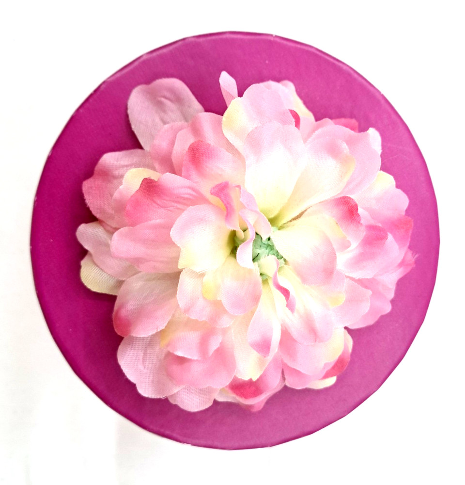 Hallmark Round Gift Box with Flower Lid 4.5" x 3"