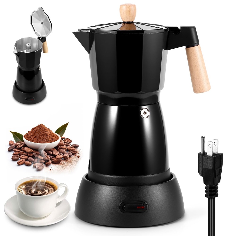 Coffee Pot Electric Coffe Maker 6 Cup, Espresso Coffee Maker Cafeteras Electr...