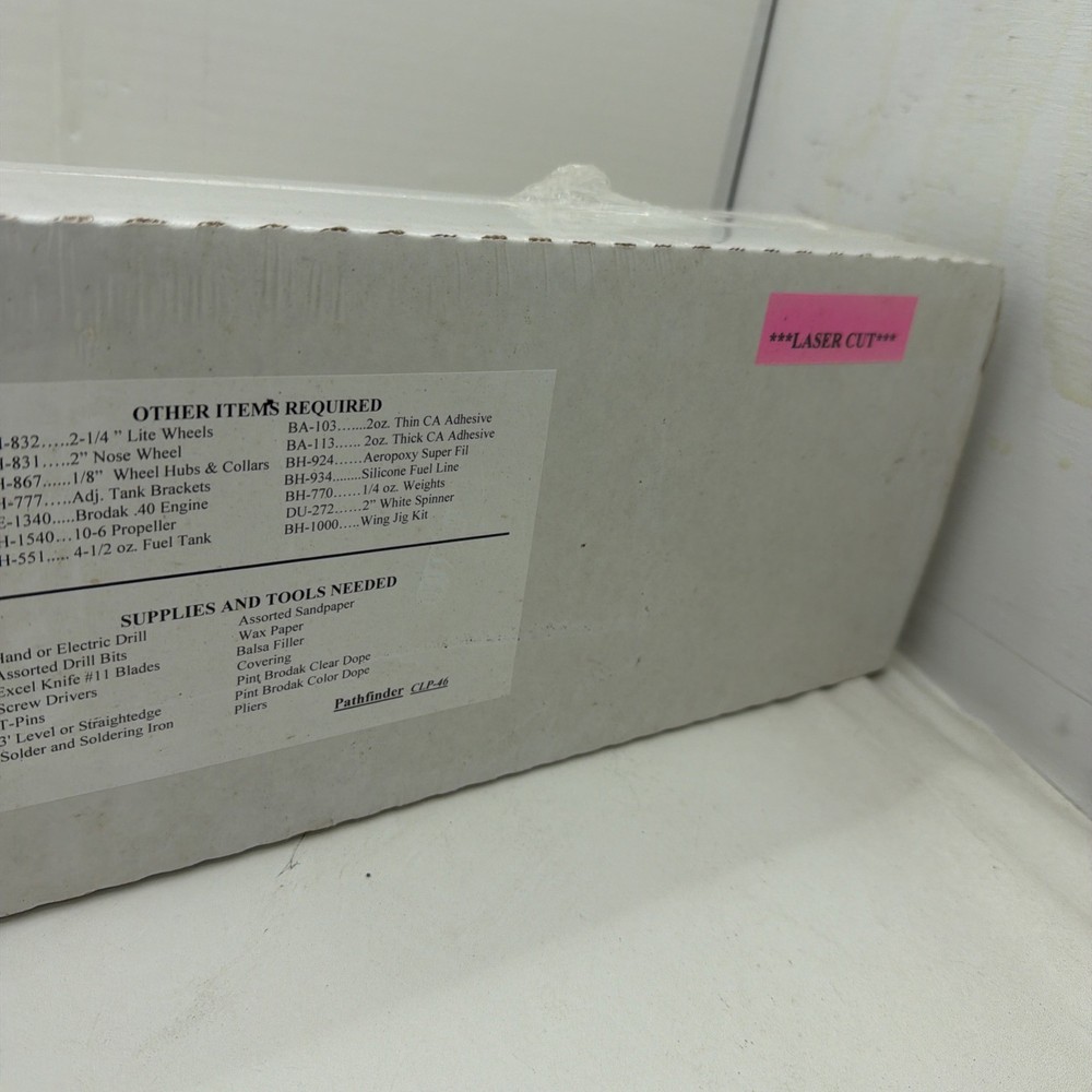 Sealed Brodak Pathfinder 55” WS Control Line Stunt Balsa Model Airplane Kit