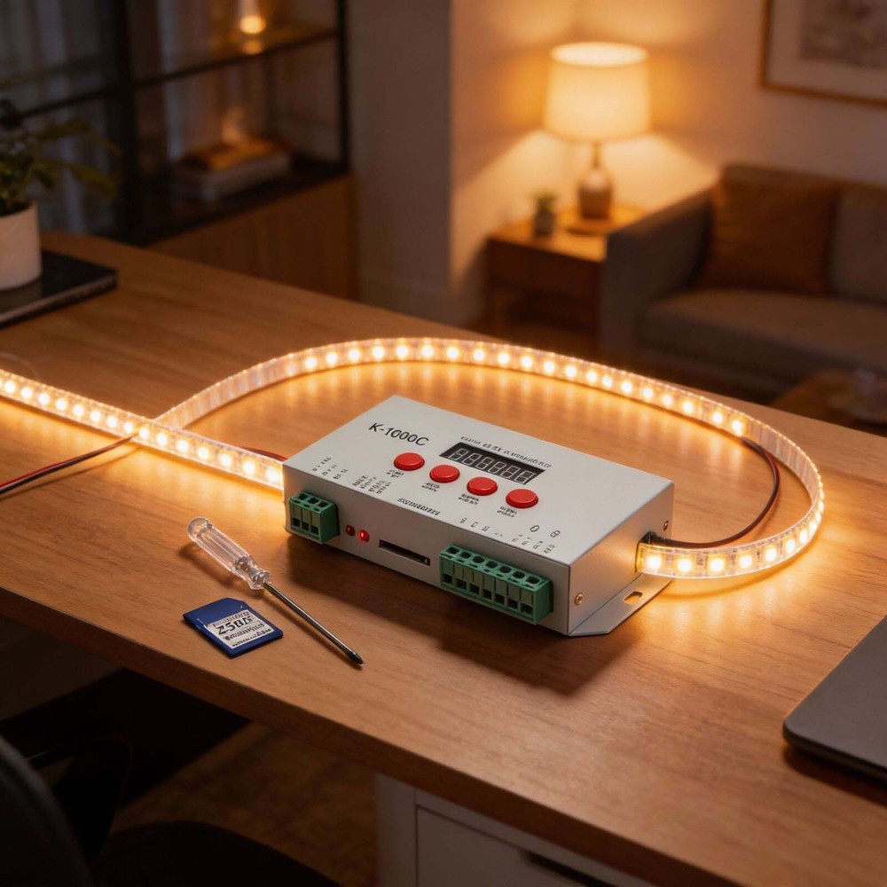 K1000C LED Strip Controller Programmable for Dynamic Lighting Effects and
