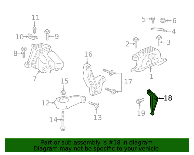 Genuine GM Automatic Transmission Support 23351594