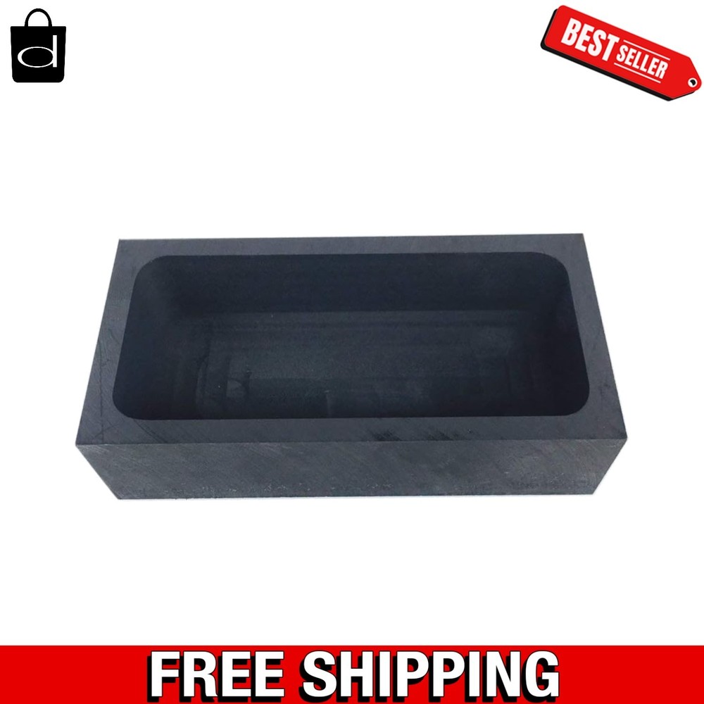 Versatile 1kg Graphite Mold for Effortless Gold & Silver Melting and Refining
