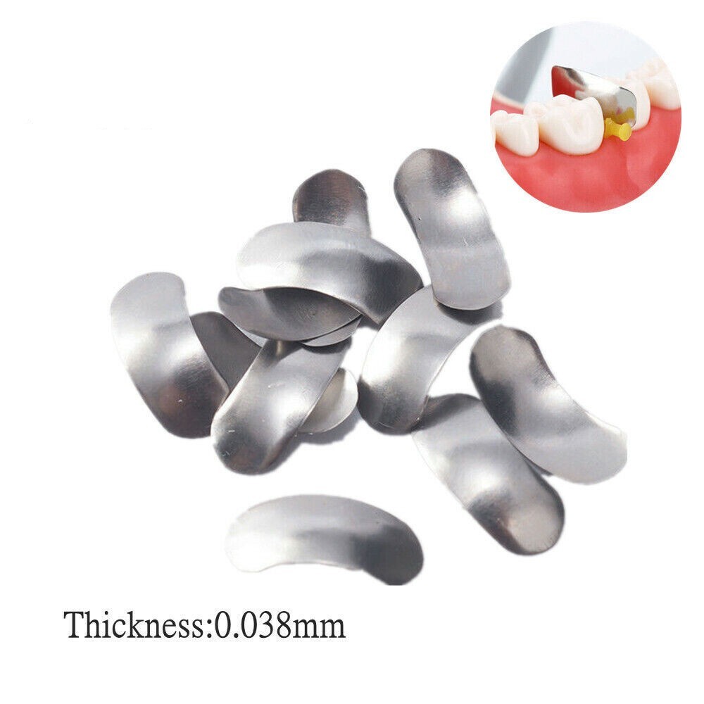 Dental Sectional Contoured Matrices Matrix Bands Clamping Separating Ring Kit