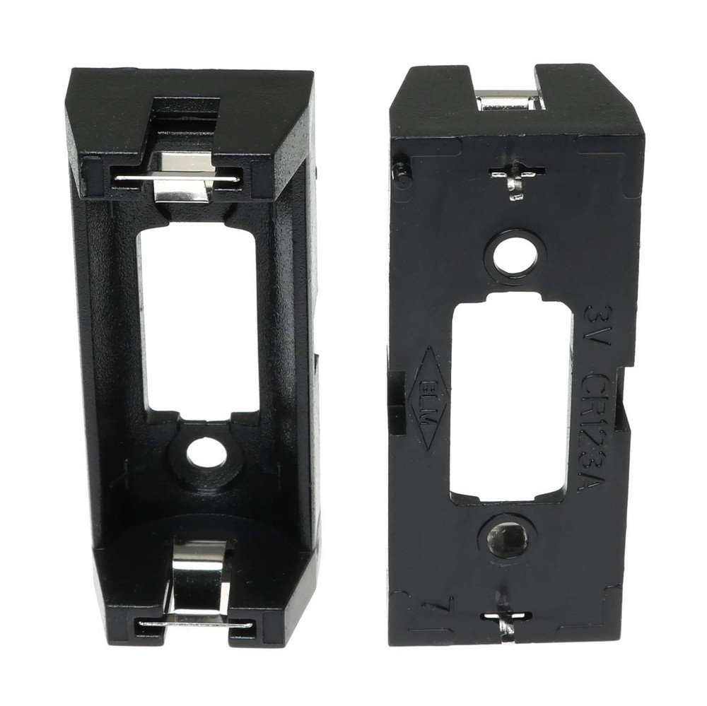 Eoutstanding CR123 Battery Holder 5PCS Black PCB Plugin Type CR123A Lithium Ba