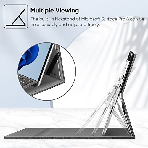 Case for 13 Inch Microsoft Surface Pro 8 (2021 Release) - Multiple Angle Gray