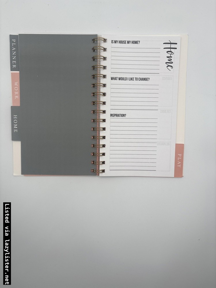 Work/Home/Play Spiral Bound Planner - Goal Setting & Reflection Notebook