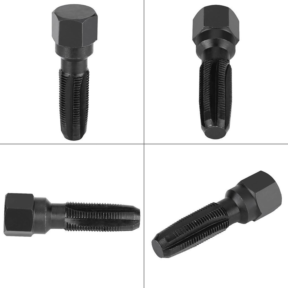 Spark Plug Thread Repair Kit, 5Pcs Carbon Steel Spark Plug Re-thread Tap Tool...