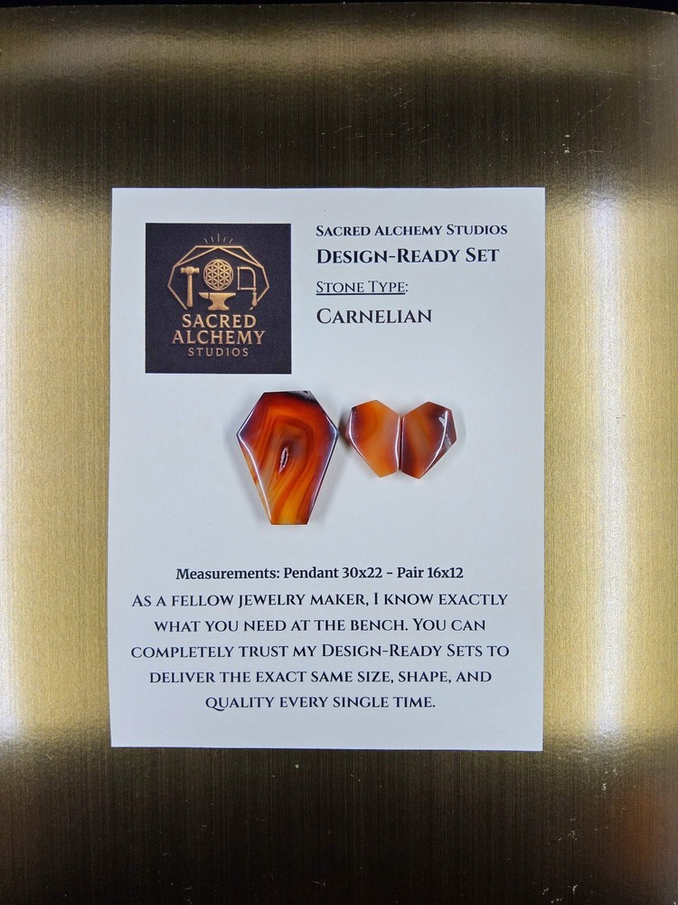 Coffin Shape - Carnelian - Design-Ready Sets
