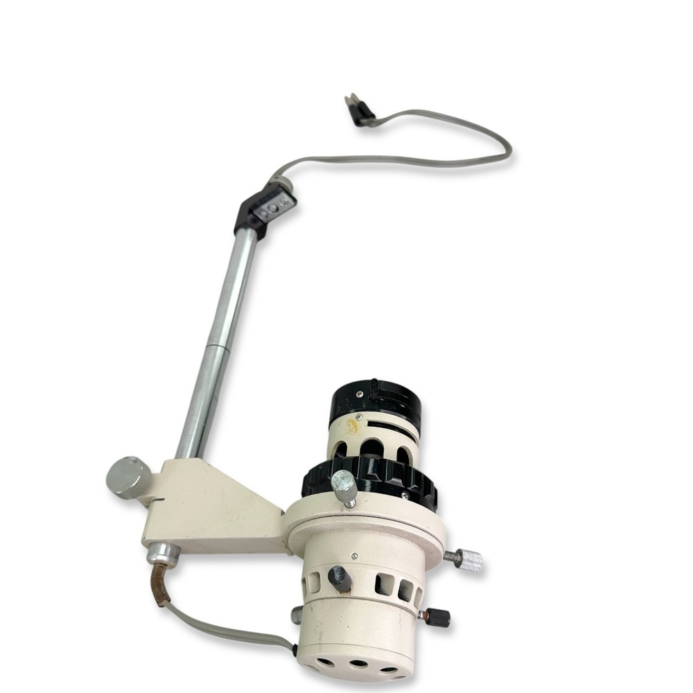 Vintage Leitz Zeiss Style Microscope Illuminator Light Head w/ Adjustable Mount