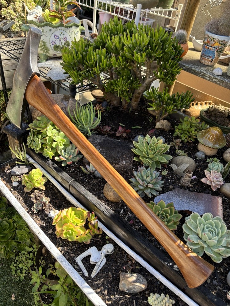 Warren script Undercutter/Chainsaw Axe on Smoked Hickory