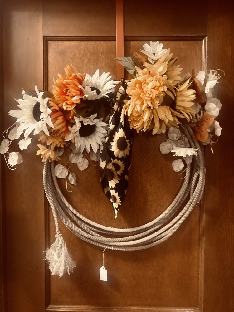 Sunflower Handcrafted Rope Wreath for Front Door