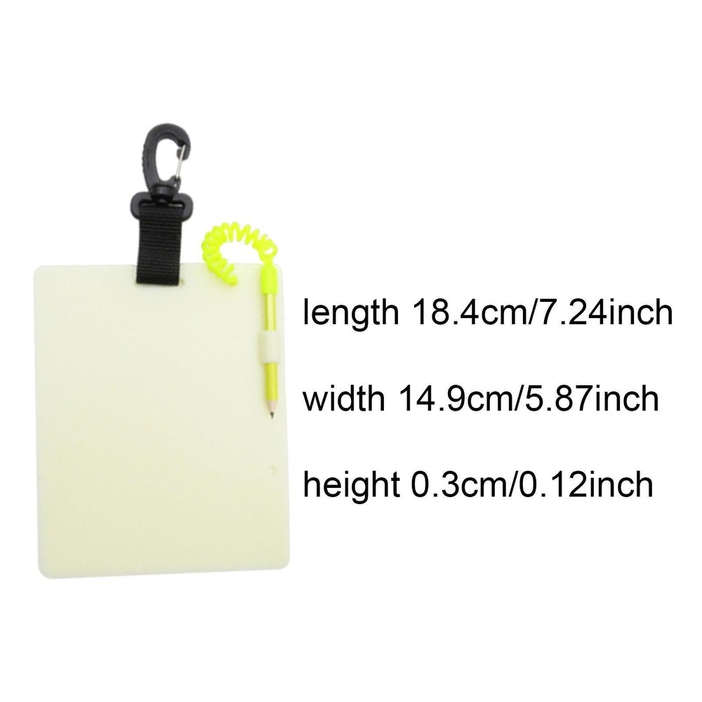 Diving Writing Slate with Clip Underwater Writing Board