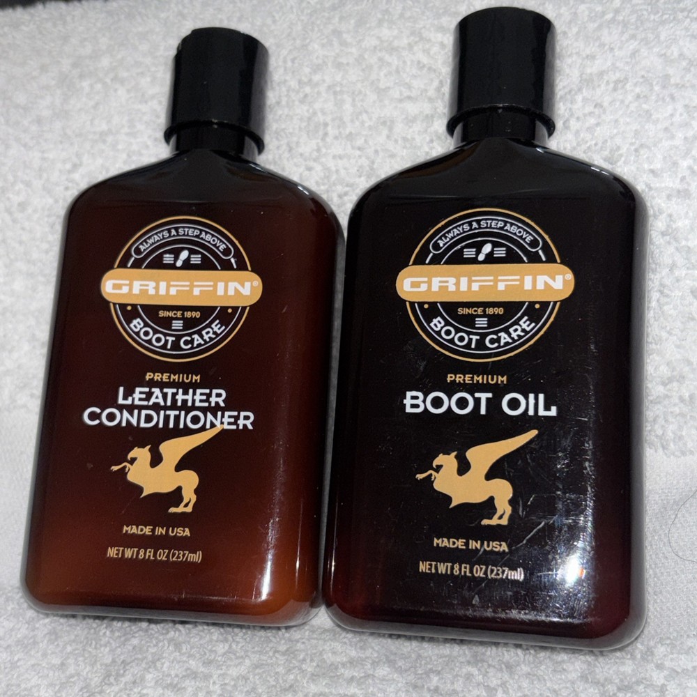Griffin LEATHER CONDITIONER & BOOT OIL 8 Oz Each NEW