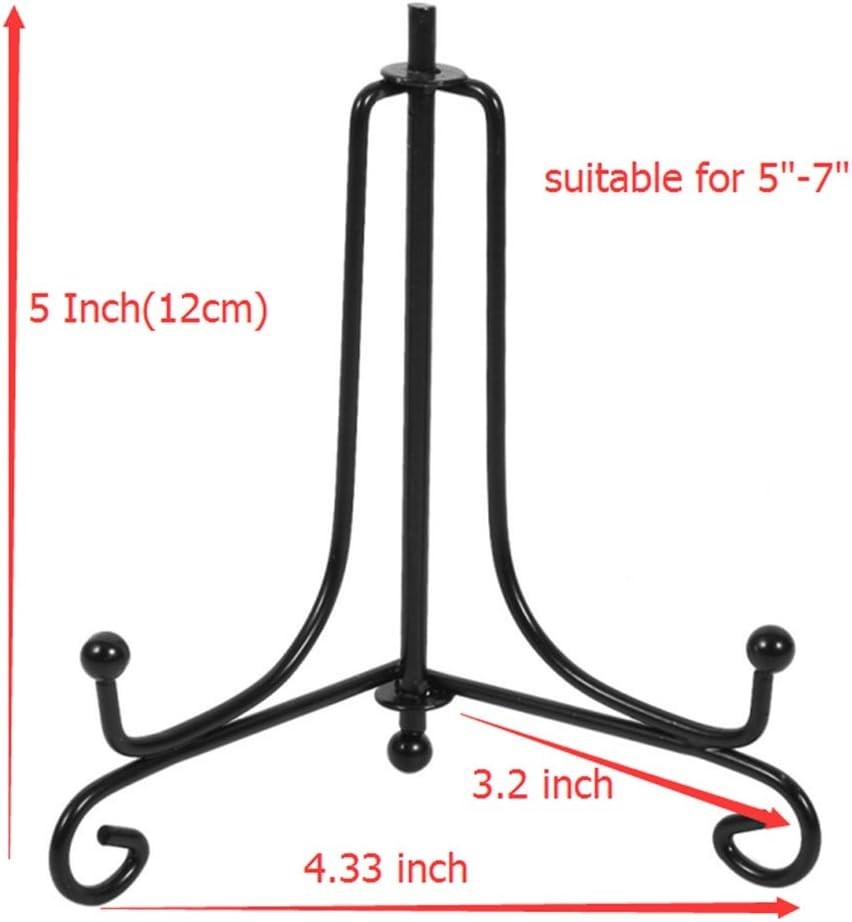 Compact & Adjustable 2-Pack Iron Photo Holder Stand - 5 Inch Decor Solution