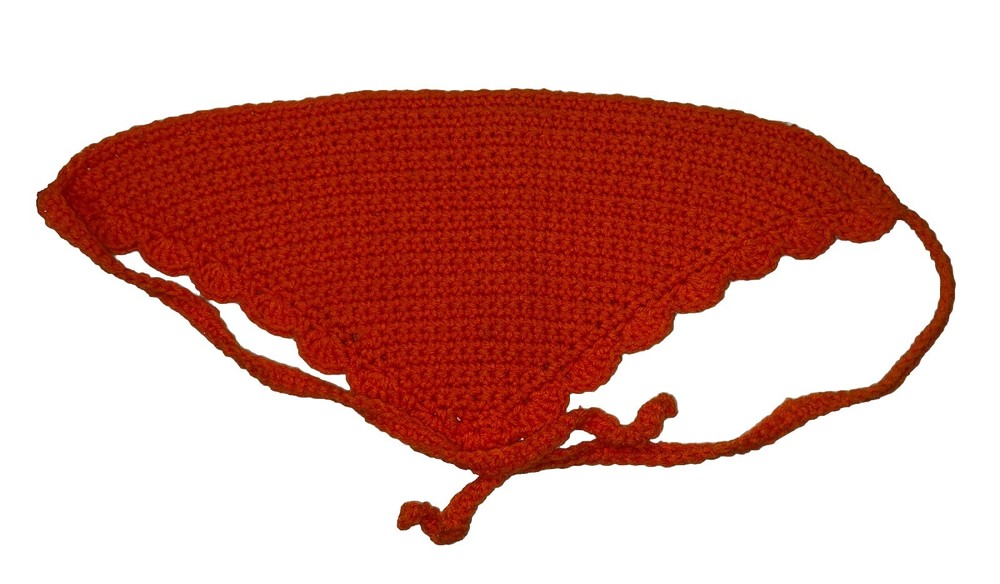 Handmade Crochet Head Bonnet Red OSFA