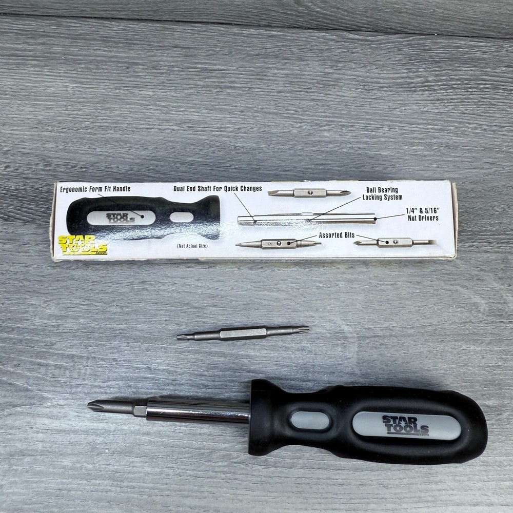 Vintage 1999 Star Tools Group ProDriver Set Handle Shaft x3 Assorted Bits