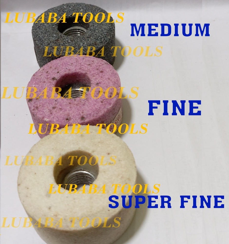 2" VALVE SEAT GRINDING STONES 3x MULTI GRIT For B & D HOLDER 9/16" Thread