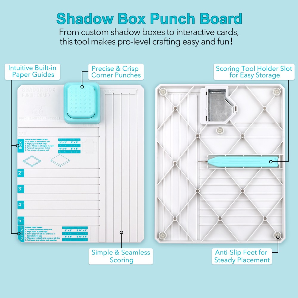 Shadow Box Punch Board for DIY Making Shadow Boxes and Sleeves
