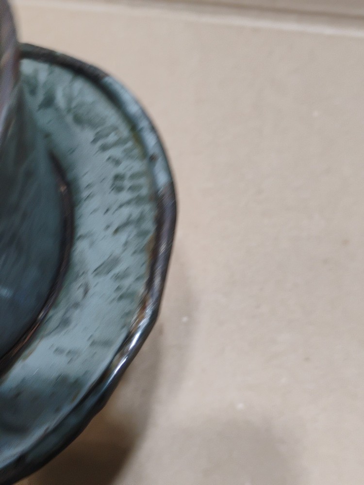 Vintage / Antique Witches Hat Enamelware Graniteware Strainer