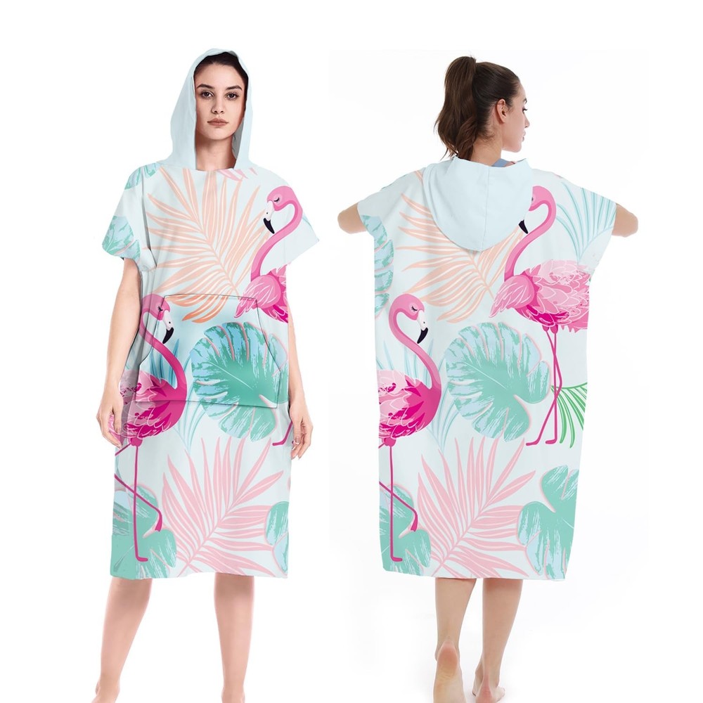 Double-sided Microfiber with pockets Quick-drying changing Towel for women an...