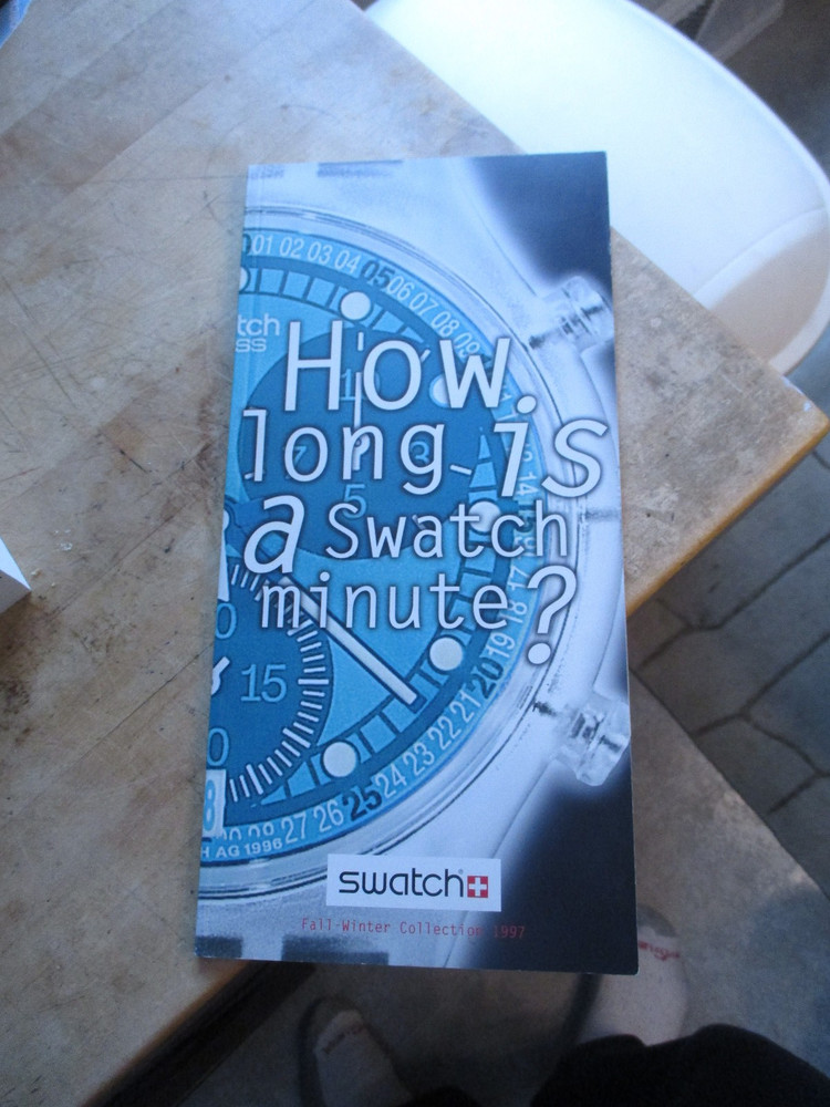 Swatch Watch Catalog 1994 1995 Fall Winter Brochure  nice